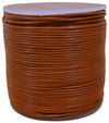 Orange 1mm Leather Round Cord