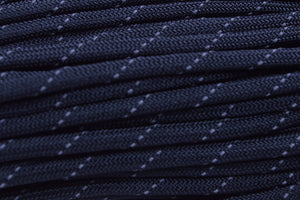 Reflective Tracer Black Paracord - 50 Feet