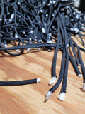 Irregular Black 550 Paracord – Approx. 2,967 One-Foot Cut Sections