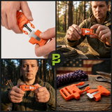 Orange Flint Fire Starter Buckle