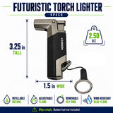 Futuristic Single Flame Torch Lighter