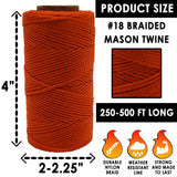 Nylon Mason Line #18 - Seine Twine for Brick Builder Construction - Level Plumb Guide Line - Many Options
