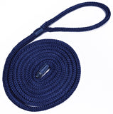1/4" Navy Fender Line For Boats - Double Braided Nylon 6 Feet Marine Rope - 2 Pack