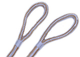 3/8" Gold and White Fender Line For Boats - Double Braided Nylon 6 Feet Marine Rope - 2 Pack