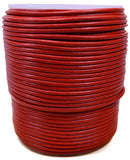 Red 3mm Leather Round Cord