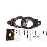 Large Bronze Handcuff Charm