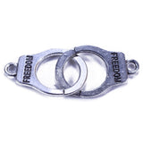 Large Silver Handcuff Charm