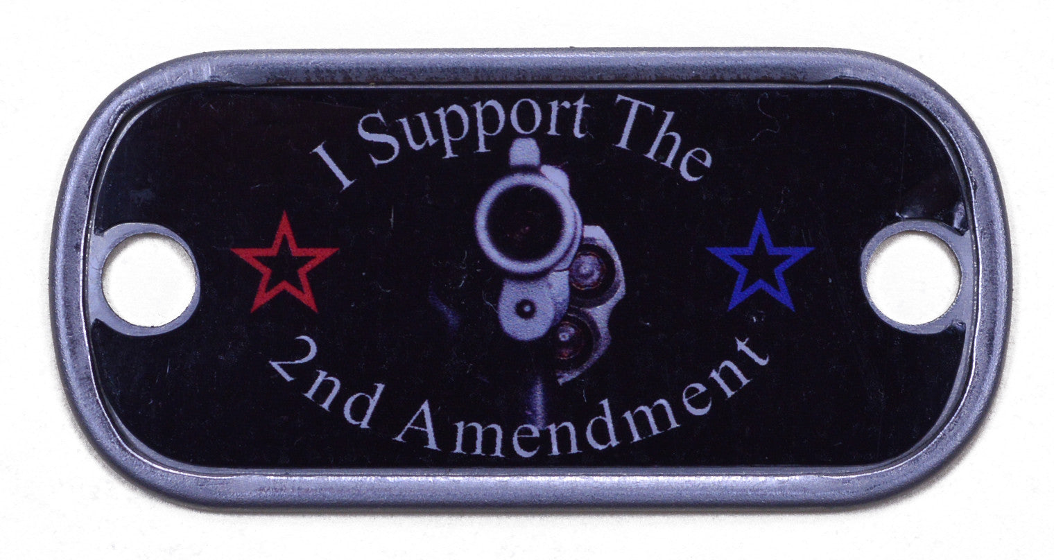 I Support The 2nd Amendment Dog Tag – BoredParacord.com