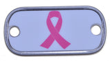 Breast Cancer Awareness Ribbon Dog Tag