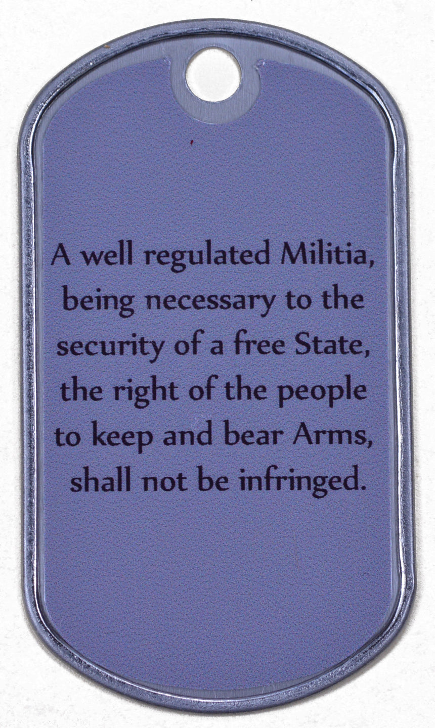 2nd Amendment Words Dog Tag – BoredParacord.com